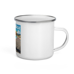 Mug émaillé "Nice – Maudits Galets" | Pour les amateurs de soleil… et de douleurs plantaires !