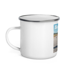 Mug émaillé "Maudits Galets" de Nice ! Souvenir incontournable de la Côte d’Azur