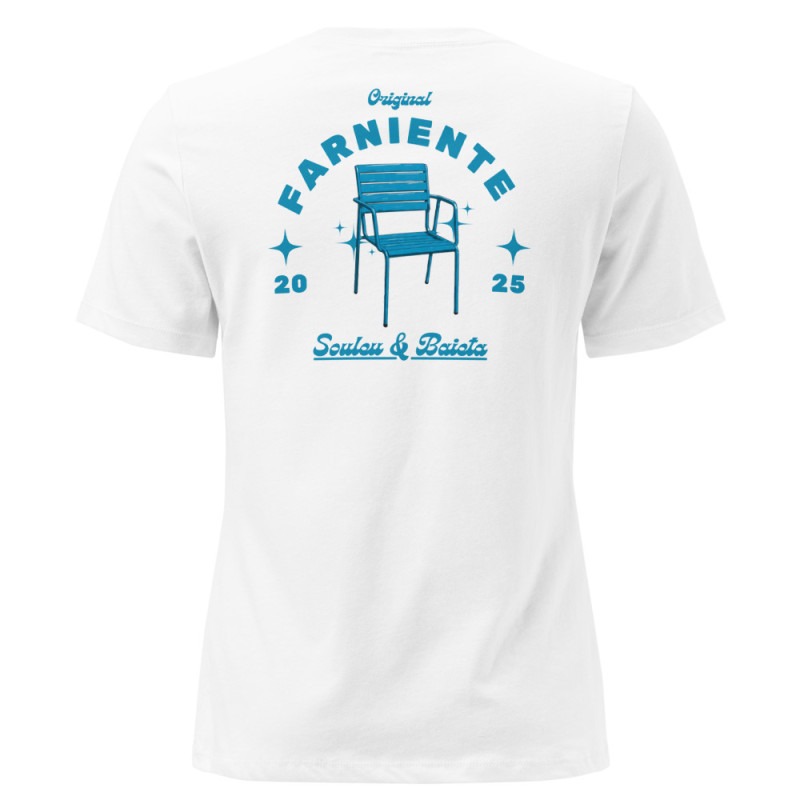 T-shirt femme “Farniente” – Souleu & Baieta – Douceur, soleil & style niçois T-shirt femme “Farniente” – Souleu & Baieta – Douceur, soleil & style niçois