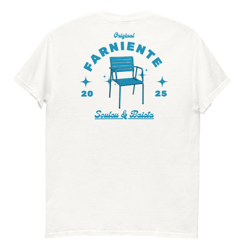 T-shirt “Farniente” – Souleu & Baieta – L’icône niçoise version streetwear T-shirt “Farniente” – Souleu & Baieta – L’icône niçoise version streetwear