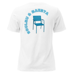 T-shirt Femme "Souleu & Baieta" – Élégance Décontractée & Broderie Méditerranéenne