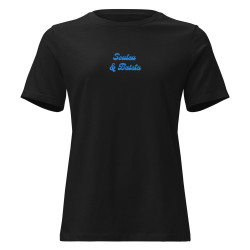 T-shirt Femme "Souleu & Baieta" – Élégance Décontractée & Broderie Méditerranéenne