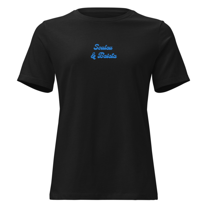 T-shirt Femme "Souleu & Baieta" – Élégance Décontractée & Broderie Méditerranéenne T-shirt Femme "Souleu & Baieta" – Élégance Décontractée & Broderie Méditerranéenne