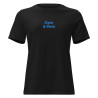 T-shirt Femme "Souleu & Baieta" – Élégance Décontractée & Broderie Méditerranéenne