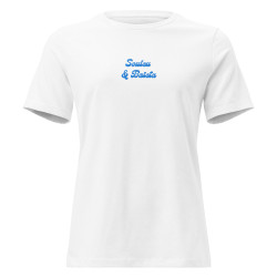 T-shirt Femme "Souleu & Baieta" – Élégance Décontractée & Broderie Méditerranéenne