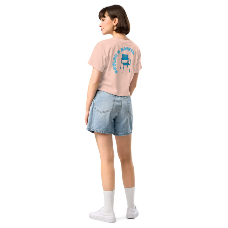 Crop Top Femme "Souleu & Baieta" – Broderie Méditerranéenne & Dos Illustré Crop Top Femme "Souleu & Baieta" – Broderie Méditerranéenne & Dos Illustré