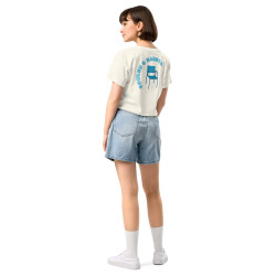 Crop Top Femme "Souleu & Baieta" – Broderie Méditerranéenne & Dos Illustré