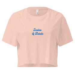 Crop Top Femme "Souleu & Baieta" – Broderie Méditerranéenne & Dos Illustré