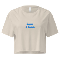 Crop Top Femme "Souleu & Baieta" – Broderie Méditerranéenne & Dos Illustré