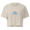 Crop Top Femme "Souleu & Baieta" – Broderie Méditerranéenne & Dos Illustré