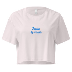 Crop Top Femme "Souleu & Baieta" – Broderie Méditerranéenne & Dos Illustré