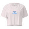 Crop Top Femme "Souleu & Baieta" – Broderie Méditerranéenne & Dos Illustré