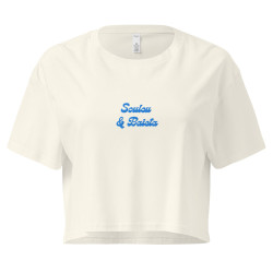Crop Top Femme "Souleu & Baieta" – Broderie Méditerranéenne & Dos Illustré