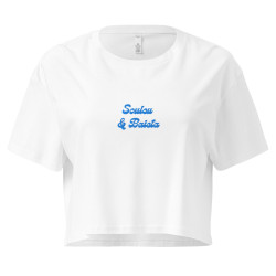 Crop Top Femme "Souleu & Baieta" – Broderie Méditerranéenne & Dos Illustré
