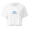 Crop Top Femme "Souleu & Baieta" – Broderie Méditerranéenne & Dos Illustré