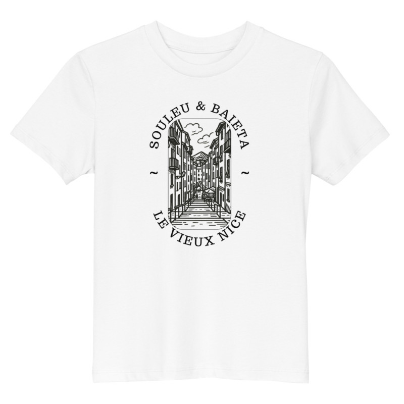 T-shirt Enfant "Vieux Nice - Souleu & Baieta" : Le Style Méditerranéen Dès le Plus Jeune Âge T-shirt Enfant "Vieux Nice - Souleu & Baieta" : Le Style Méditerranéen Dès le Plus Jeune Âge
