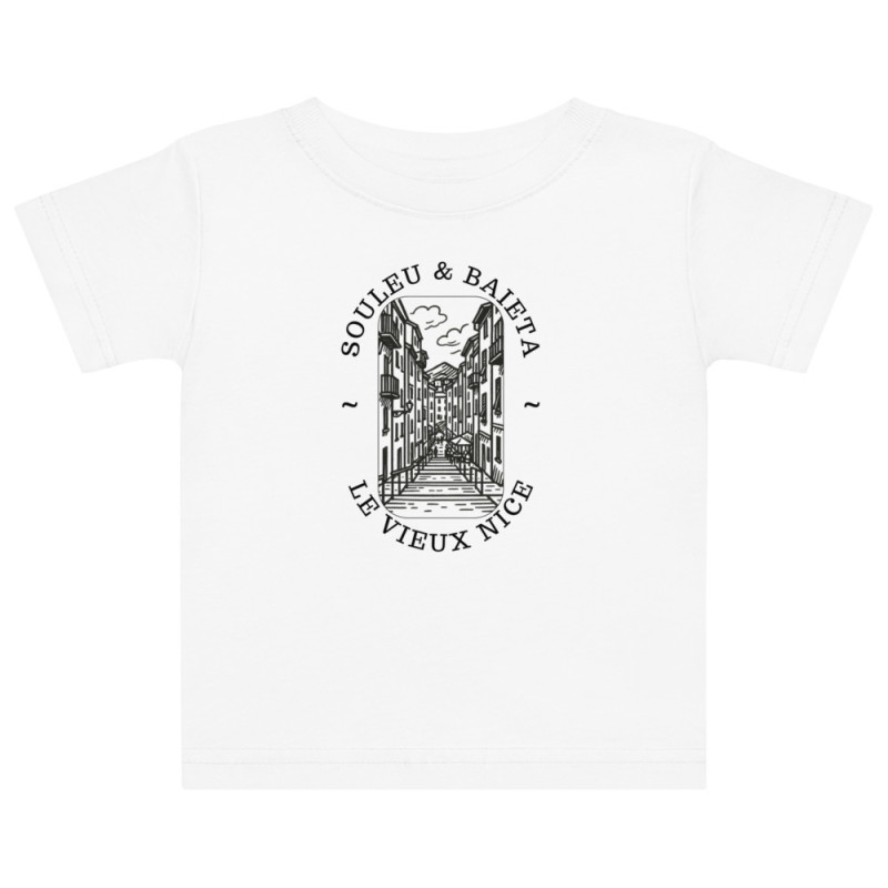 T-shirt Bébé "Vieux Nice - Souleu & Baieta" : Le Charme Niçois Dès Le Berceau T-shirt Bébé "Vieux Nice - Souleu & Baieta" : Le Charme Niçois Dès Le Berceau