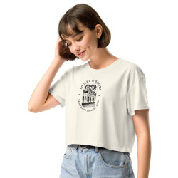 Crop top « Cascade de Gairaut Souleu & Baieta » – Illustration de Nice