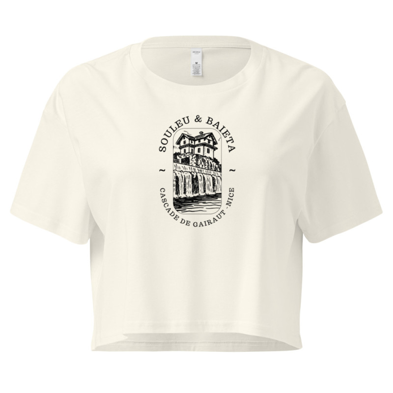 Crop top « Cascade de Gairaut Souleu & Baieta » – Illustration de Nice Crop top « Cascade de Gairaut Souleu & Baieta » – Illustration de Nice