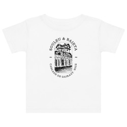 T-shirt bébé « Cascade de Gairaut Souleu & Baieta » – Illustration douce et authentique de Nice