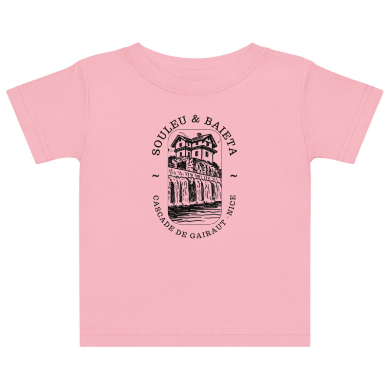 T-shirt bébé « Cascade de Gairaut Souleu & Baieta » – Illustration douce et authentique de Nice T-shirt bébé « Cascade de Gairaut Souleu & Baieta » – Illustration douce et authentique de Nice