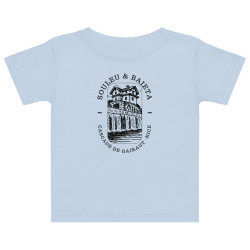 T-shirt bébé « Cascade de Gairaut Souleu & Baieta » – Illustration douce et authentique de Nice