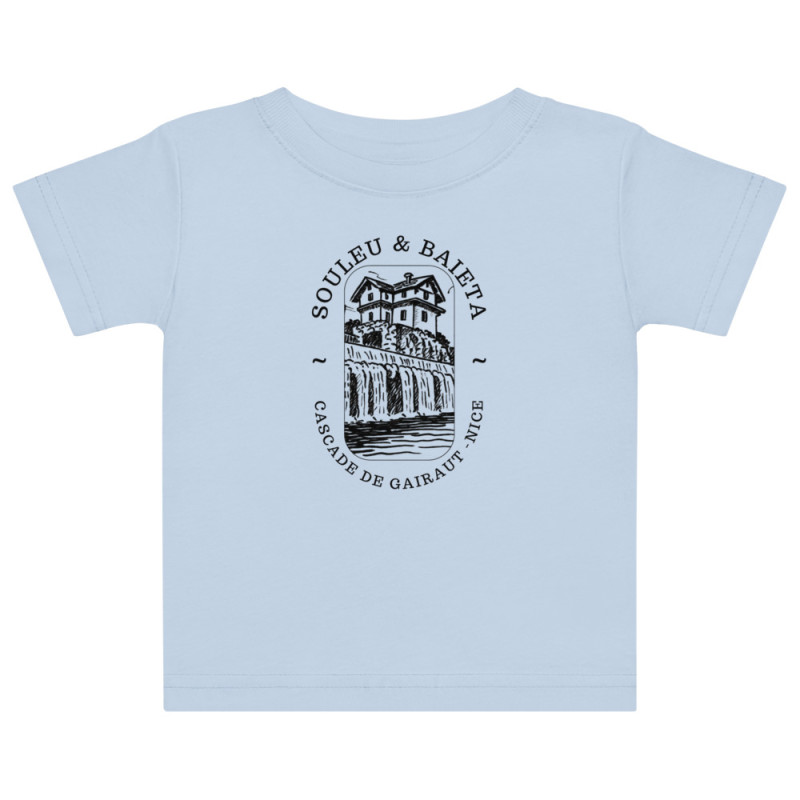 T-shirt bébé « Cascade de Gairaut Souleu & Baieta » – Illustration douce et authentique de Nice T-shirt bébé « Cascade de Gairaut Souleu & Baieta » – Illustration douce et authentique de Nice