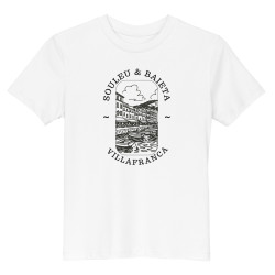 T-shirt Enfant "Villafranca Souleu & Baieta" – Naturel, Confortable et Méditerranéen