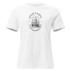 T-shirt Femme Place Masséna à Nice – Douceur et Élégance Méditerranéenne