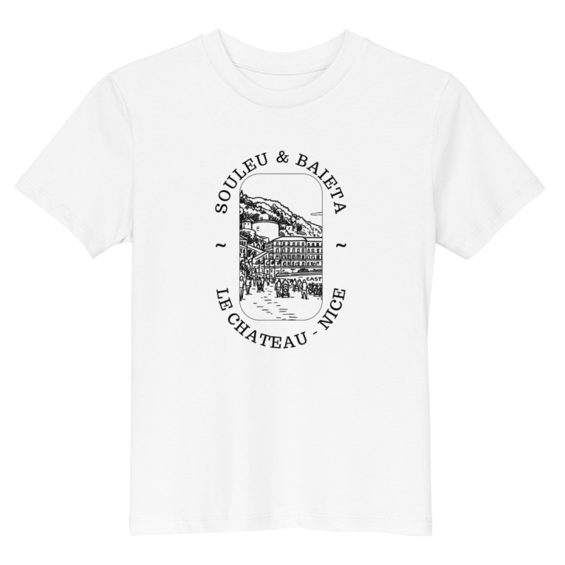 T-shirt enfant Château de Nice, petit look azuréen T-shirt enfant Château de Nice, petit look azuréen