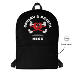 Sac à dos "Souleu & Baieta – Nice" avec cœur rigolo