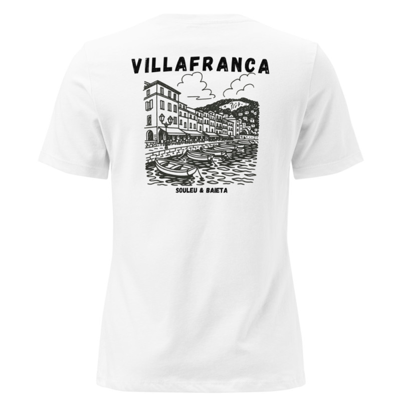 T-shirt femme “Villafranca” – Illustration de la rade de Villefranche-sur-Mer T-shirt femme “Villafranca” – Illustration de la rade de Villefranche-sur-Mer