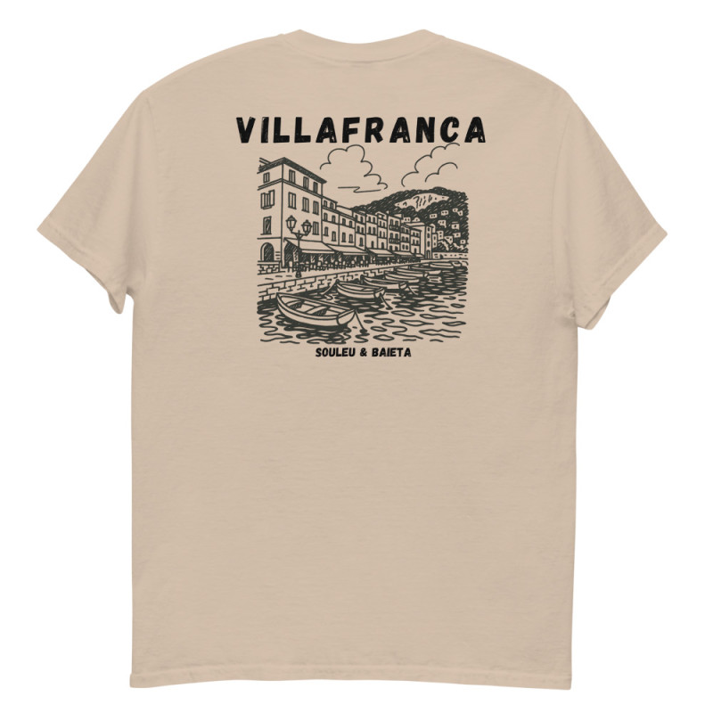 T-shirt “Villafranca” – Illustration de la baie de Villefranche-sur-Mer T-shirt “Villafranca” – Illustration de la baie de Villefranche-sur-Mer