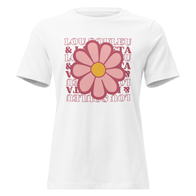 T-shirt Marguerite “Lou Souleu & La Baieta” Impression à l'avant du tee shirt T-shirt Marguerite “Lou Souleu & La Baieta” Impression à l'avant du tee shirt