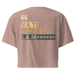 Crop top Souleu & Baieta – édition "Va ti picar en la merda"