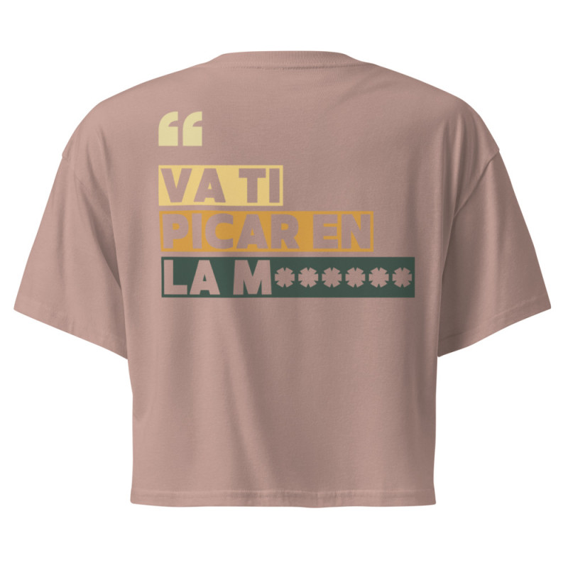 Crop top Souleu & Baieta – édition "Va ti picar en la merda" Crop top Souleu & Baieta – édition "Va ti picar en la merda"