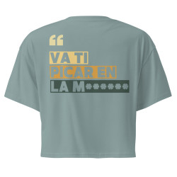 Crop top Souleu & Baieta – édition "Va ti picar en la merda"