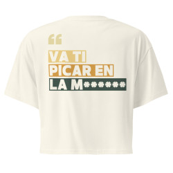 Crop top Souleu & Baieta – édition "Va ti picar en la merda"