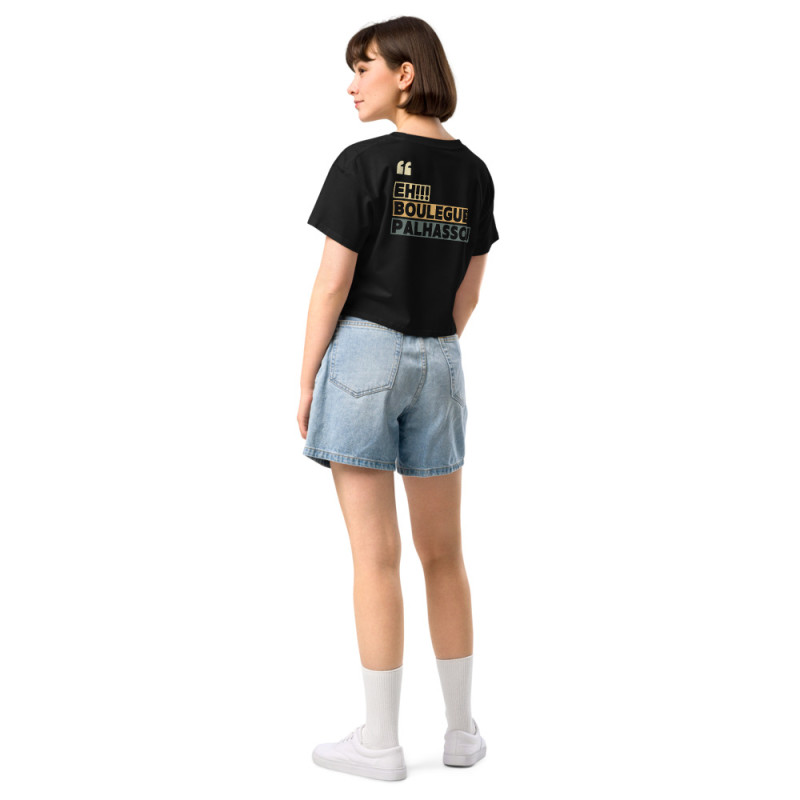 Crop top Eh boulegue palhassou by "Souleu & Baieta" – L’esprit de la Côte d’Azur Crop top Eh boulegue palhassou by "Souleu & Baieta" – L’esprit de la Côte d’Azur