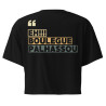 Crop top Eh boulegue palhassou by "Souleu & Baieta" – L’esprit de la Côte d’Azur