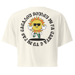 Crop Top Femme "Lou souleu mi fa canta..." | "Souleu & Baieta"