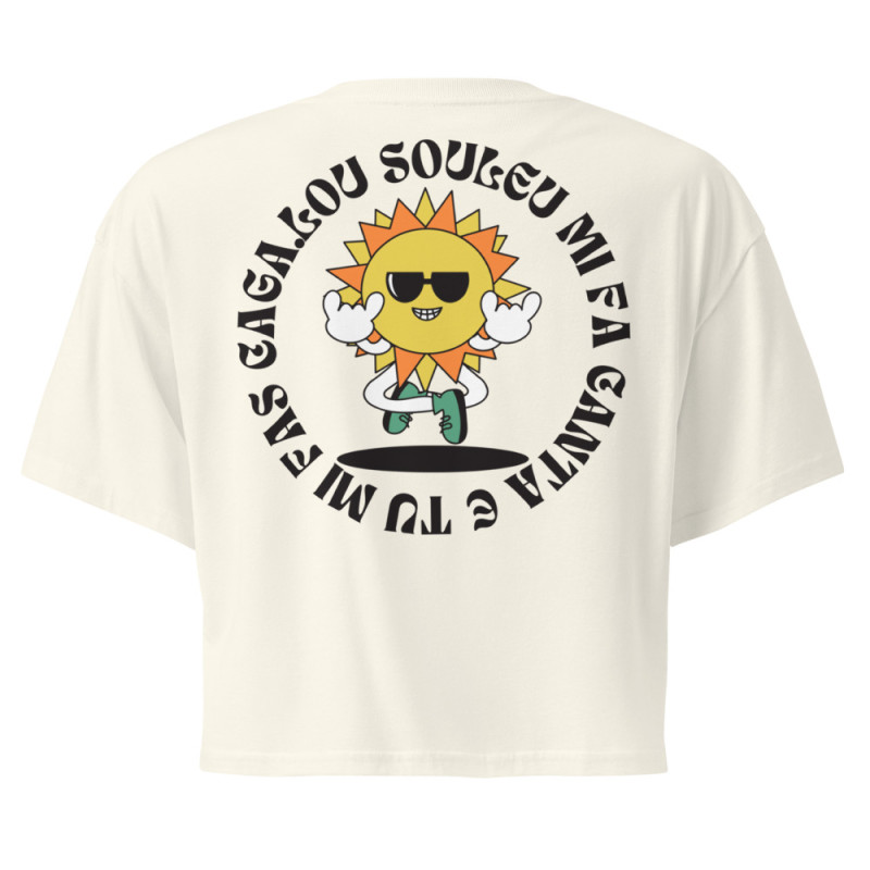 Crop Top Femme "Lou souleu mi fa canta..." | "Souleu & Baieta" Crop Top Femme "Lou souleu mi fa canta..." | "Souleu & Baieta"
