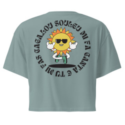 Crop Top Femme "Lou souleu mi fa canta..." | "Souleu & Baieta"