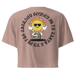 Crop Top Femme "Lou souleu mi fa canta..." | "Souleu & Baieta"