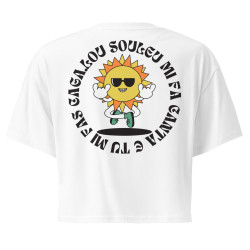Crop Top Femme "Lou souleu mi fa canta..." | "Souleu & Baieta"
