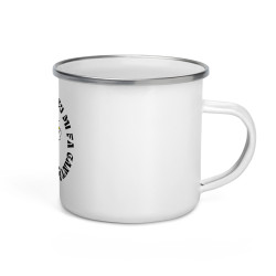 Mug émaillé  "Lou souleu mi fa canta e tu mi fa caga"