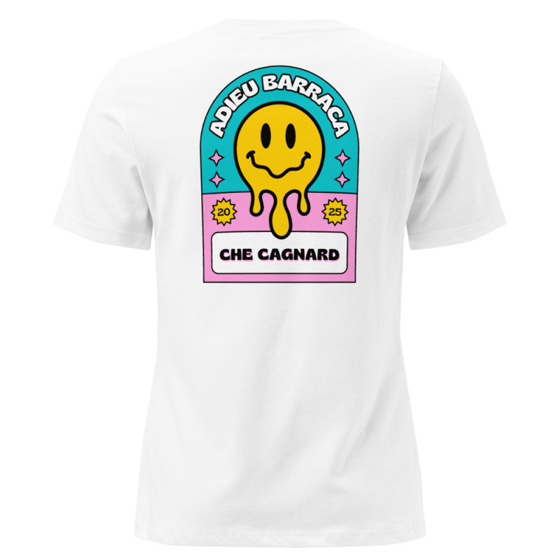 T-shirt Femme "Adieu Barraca – Che Cagnard" (brodé & imprimé) Summer Edition T-shirt Femme "Adieu Barraca – Che Cagnard" (brodé & imprimé) Summer Edition
