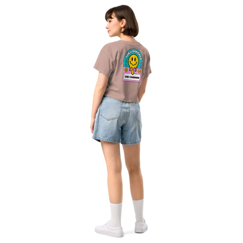 Crop Top "Adieu Barraca – Che Cagnard" (brodé & imprimé) Crop Top "Adieu Barraca – Che Cagnard" (brodé & imprimé)