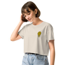 Crop Top "Adieu Barraca – Che Cagnard" (brodé & imprimé)