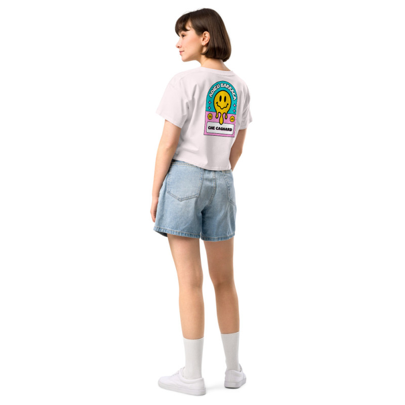 Crop Top "Adieu Barraca – Che Cagnard" (brodé & imprimé) Crop Top "Adieu Barraca – Che Cagnard" (brodé & imprimé)